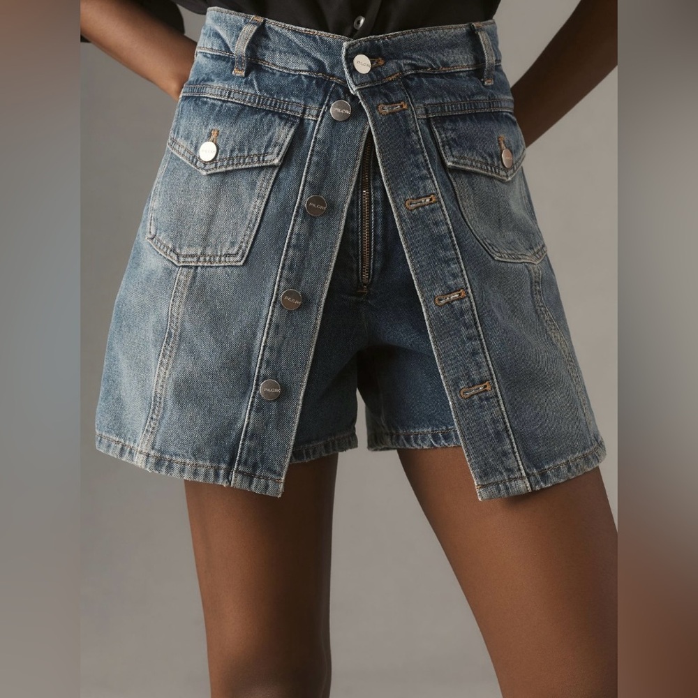 Anthropologie Pilcro Country Denim Skorts - Picture 3 of 13